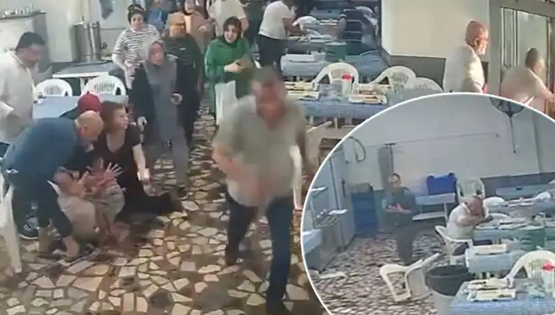 Yemekhanede Deprem Anı: Bazıları Kaçtı, O Yemeğini Bırakmadı!