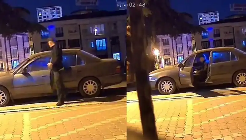 Park Halindeki Otomobili Saniyeler İçinde Çalan Hırsızlık Olayı Şok Etti