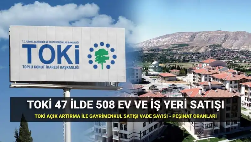 TOKİ Açık Artırma İle 508 Konut ve İş Yerini Satışa Sunuyor